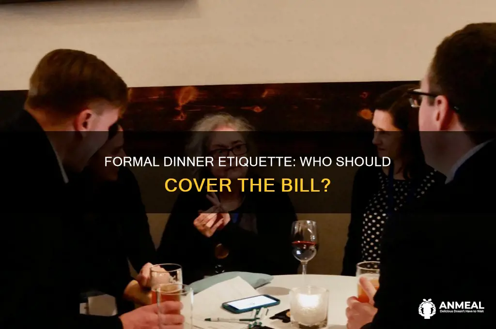 when invited to a formal dinner who pays