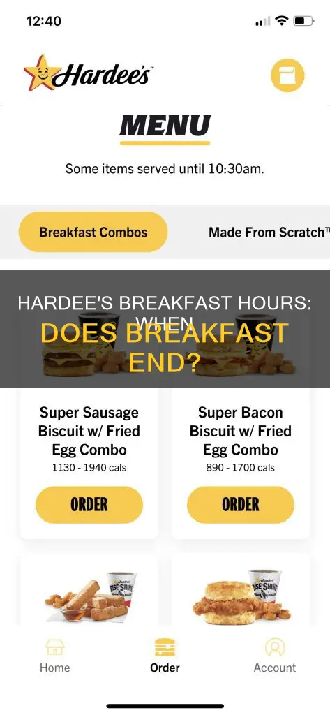 when is breakfast over at hardees