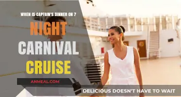 Carnival Cruise Captain's Dinner Night: Timing on 7-Night Voyages