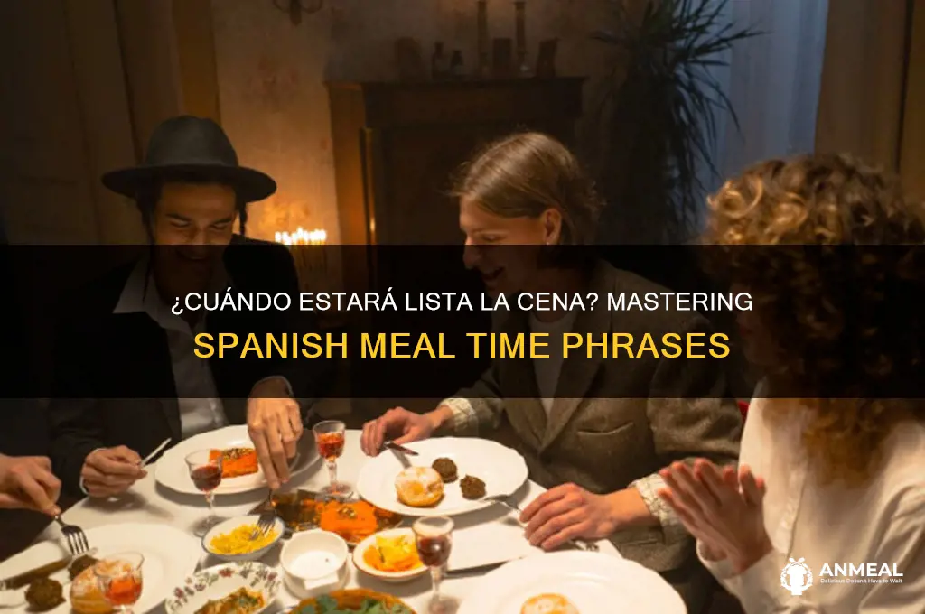 when is dinner going to be ready spanish
