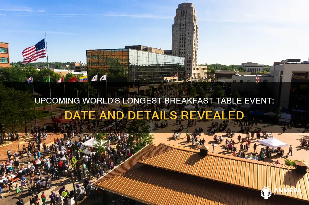 when is rhe next worlds longest breakfast table