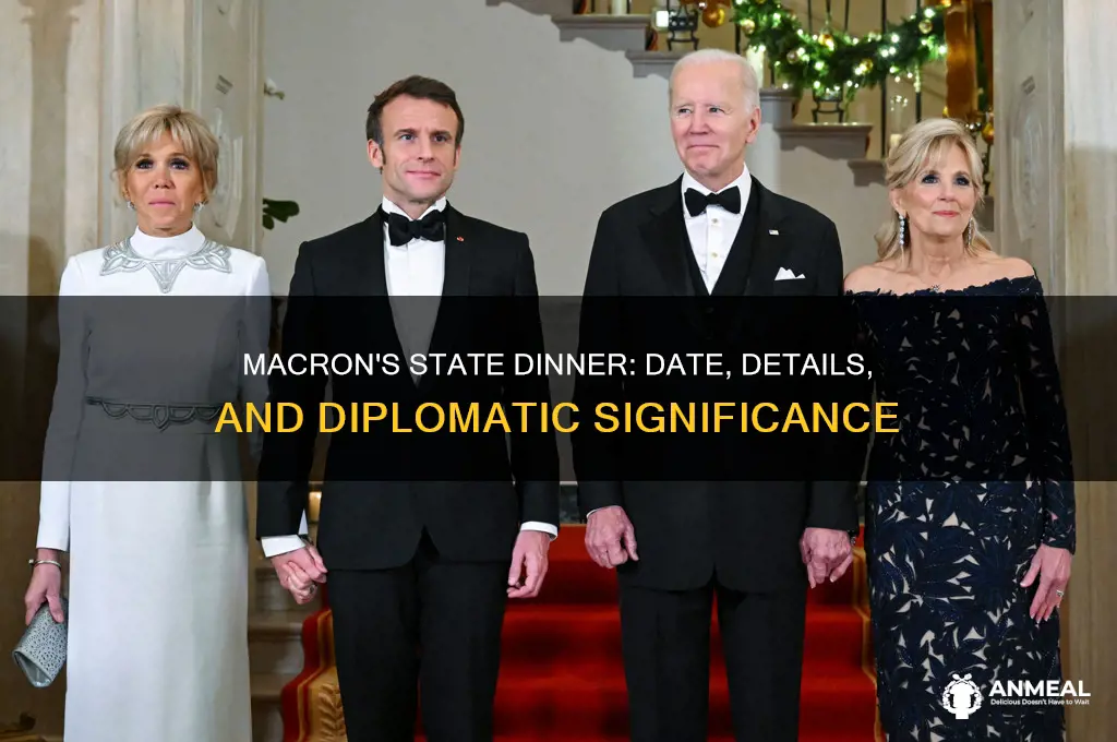 when is state dinner for macron