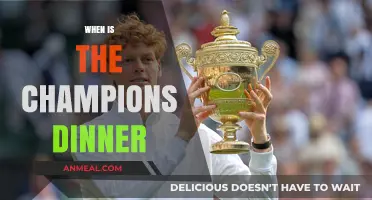 When is the Champions Dinner? A Tradition Unveiled