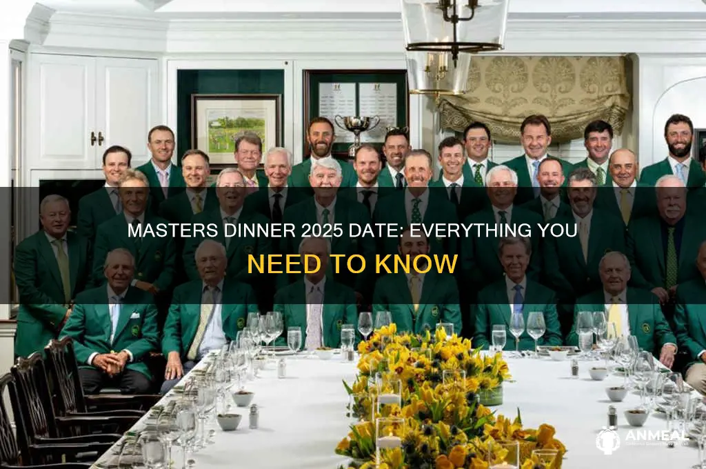 when is the masters dinner 2025