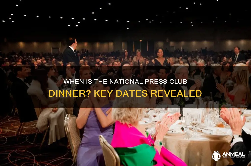 when is the national press club dinner