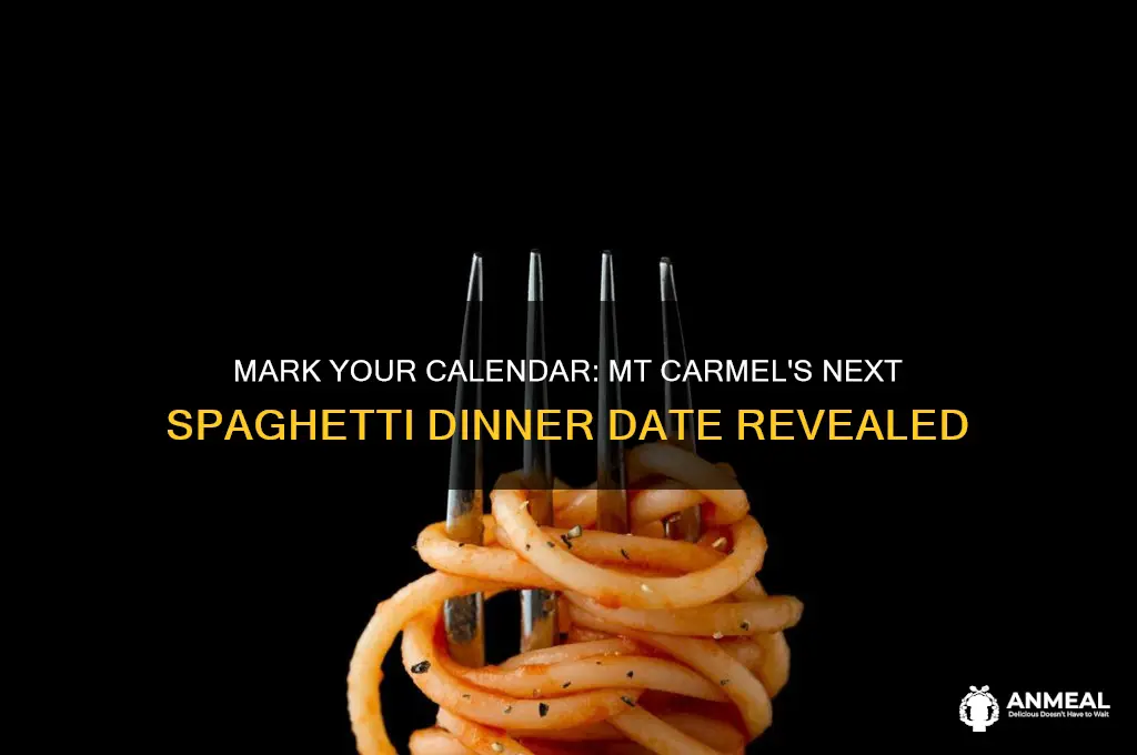 when is the next spaghetti dinner at mt carmel