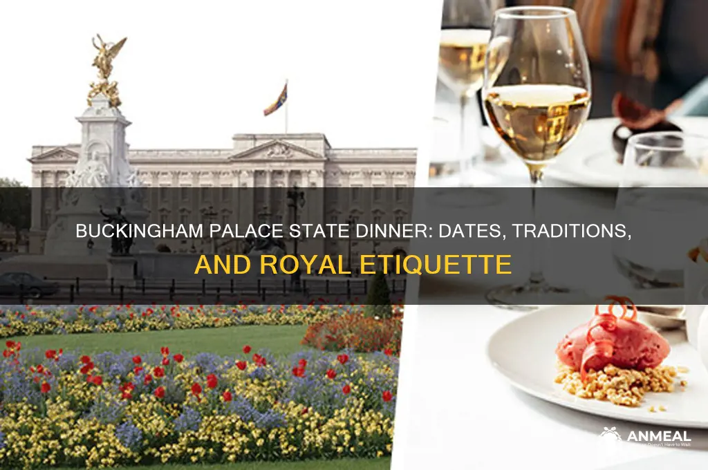 when is the state dinner at buckingham palace
