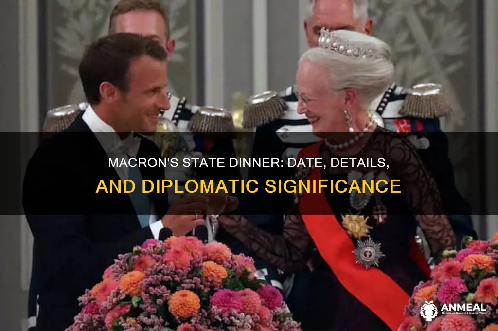 when is the state dinner for macron