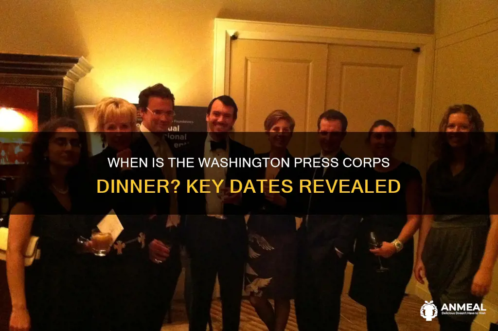 when is the wasington press corp dinner
