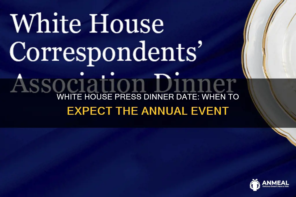 when is the white house press dinner