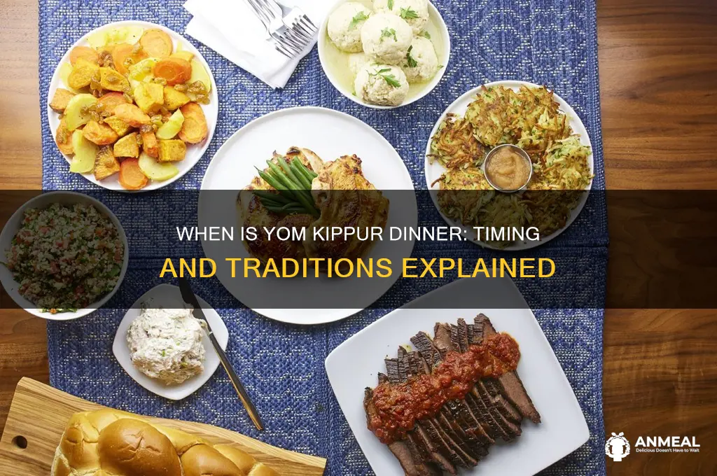 when is yom kippur dinner