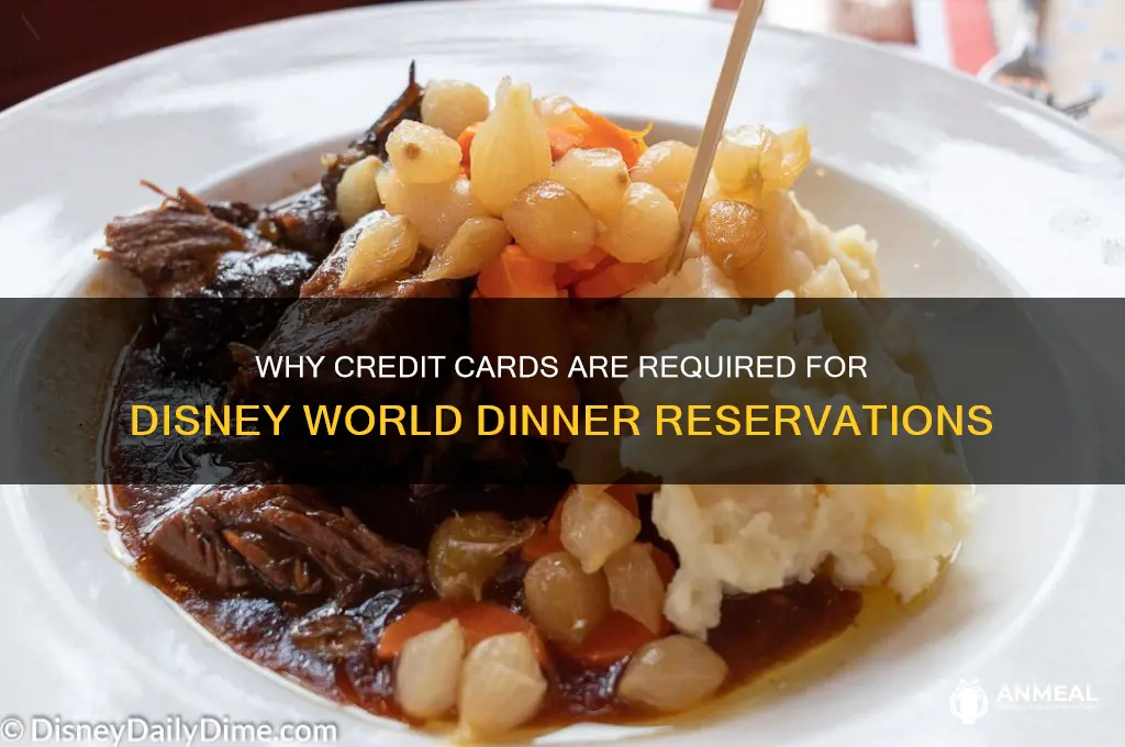 when reserving dinner at wdw why ask for credit card