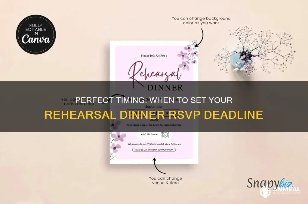 when should the rehersal dinner rsvp date