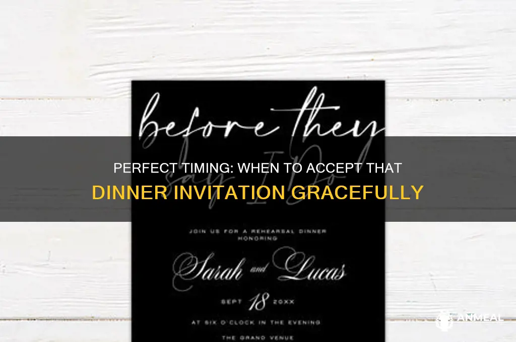 when should you go over for dinner
