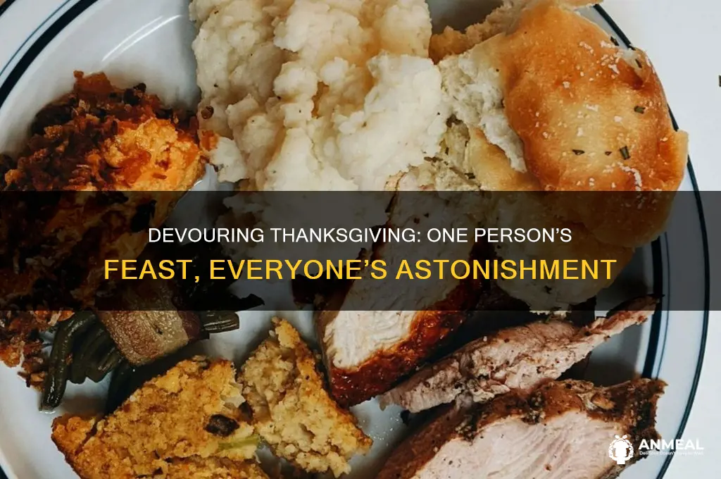 when some one eatss the whole thanks giving dinner