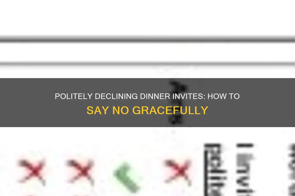 when someone asks you to dinner and you arent interested