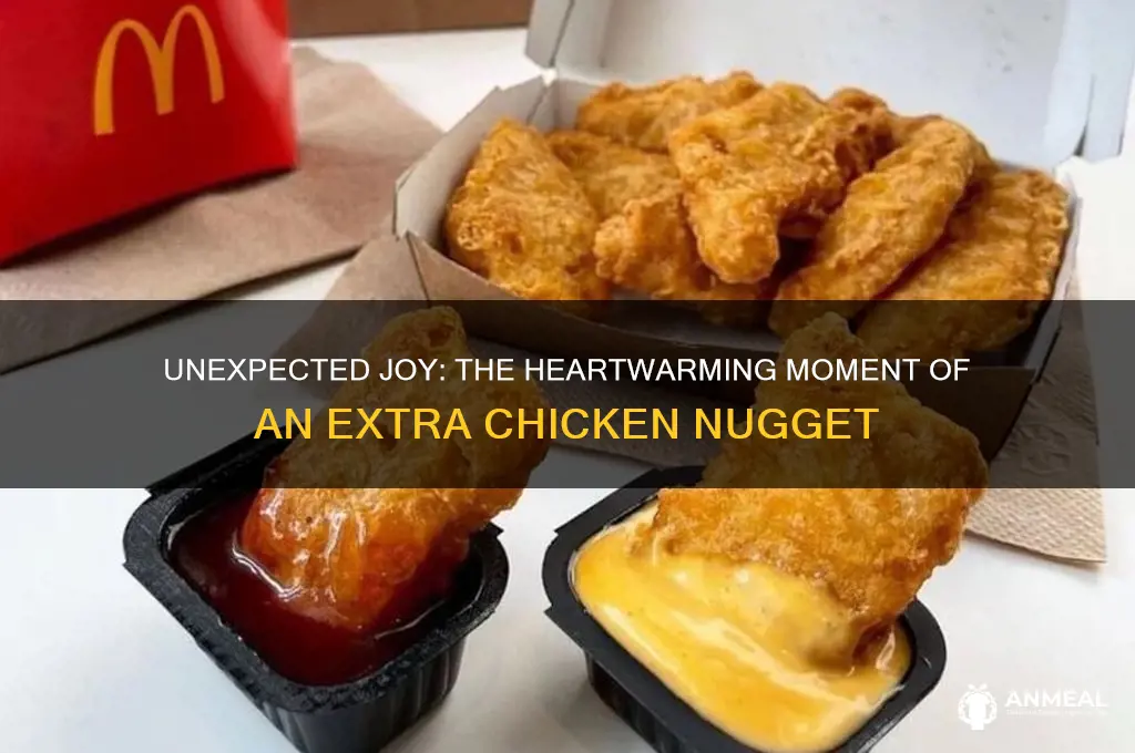 when the dinner lady gives you an extra chicken nugget