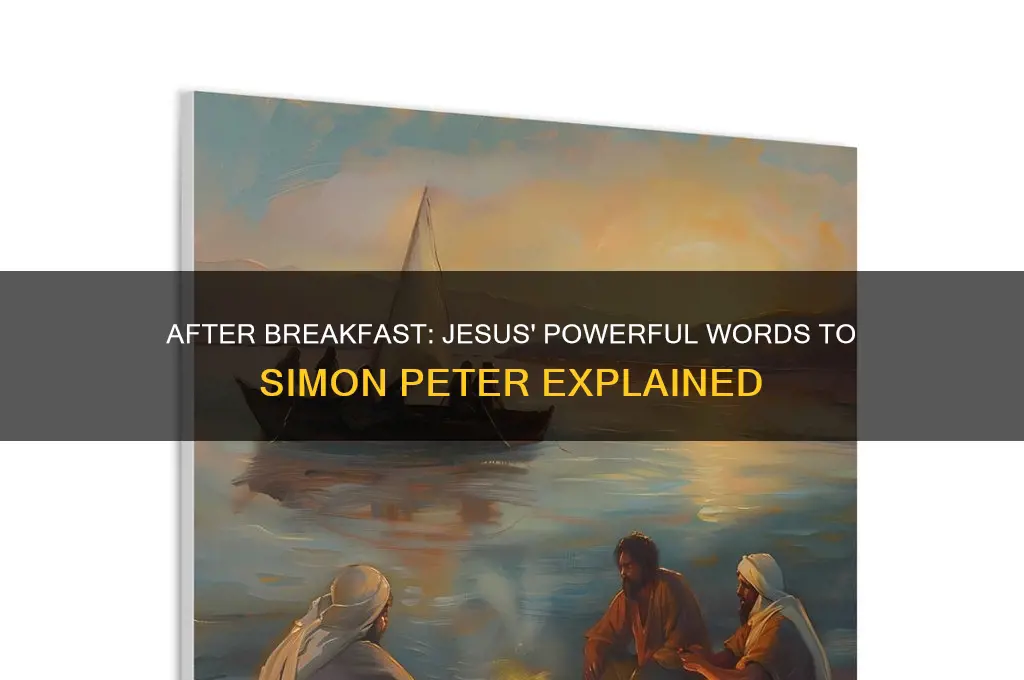 when they had finished breakfast jesus said to simon peter