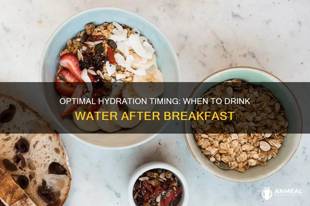 when to drink water after breakfast