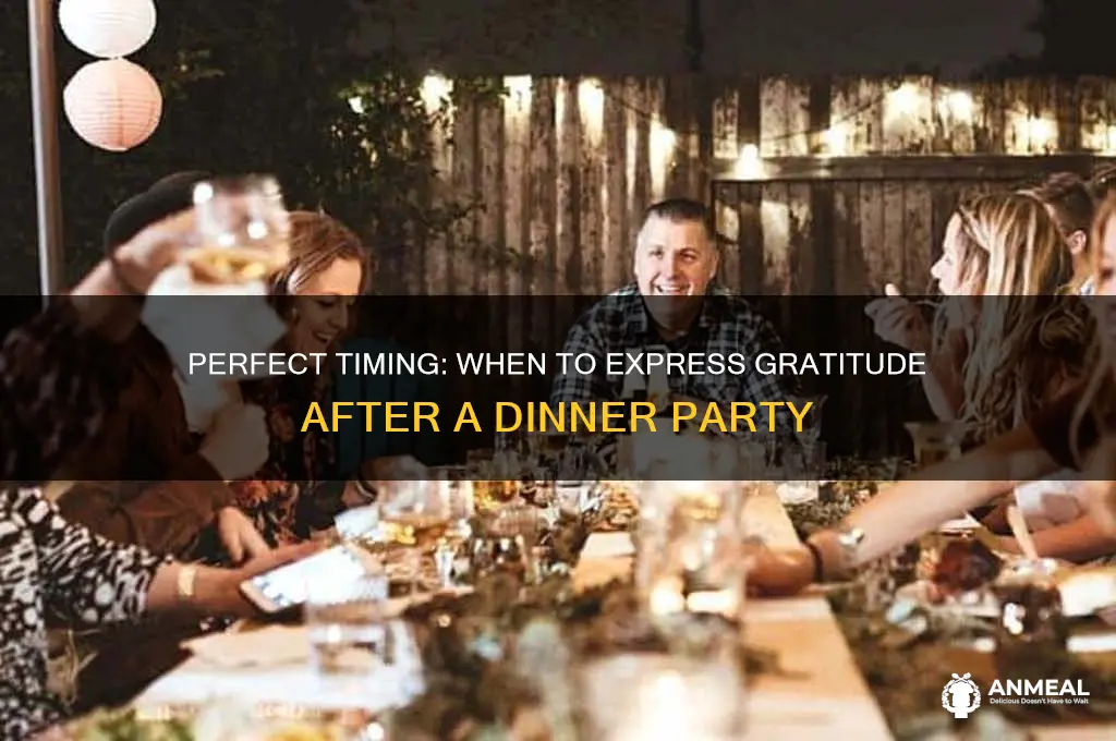 when to say thank you after dinner party