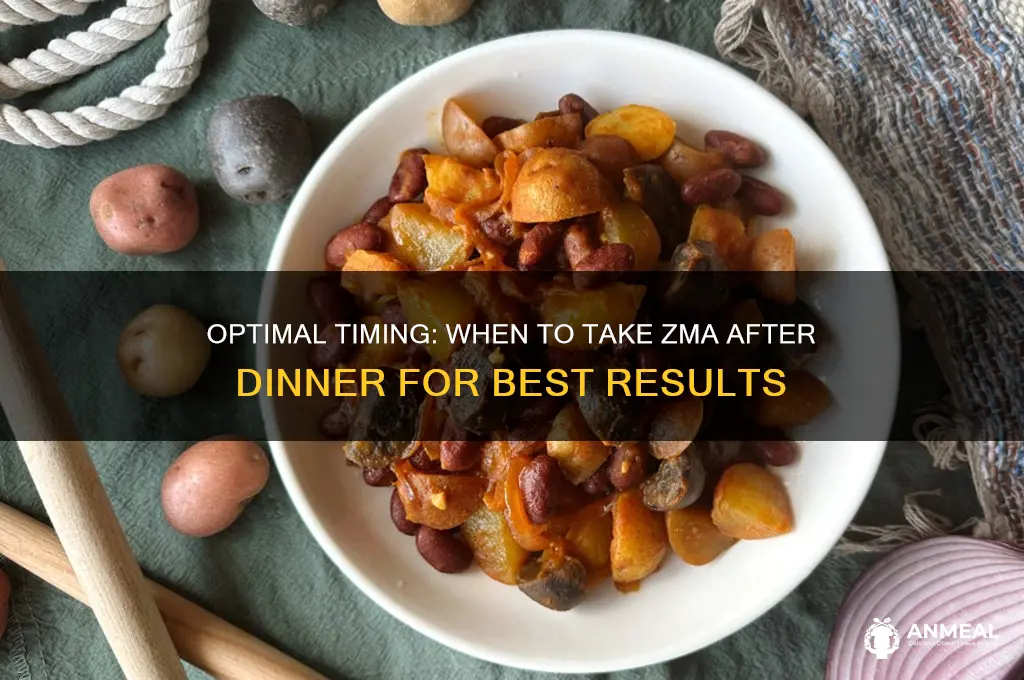 when to take zma after dinner