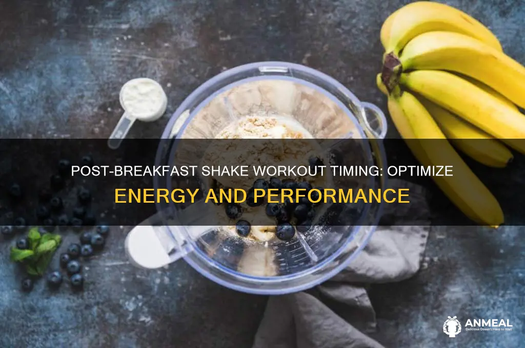 when to workout after breakfast shake