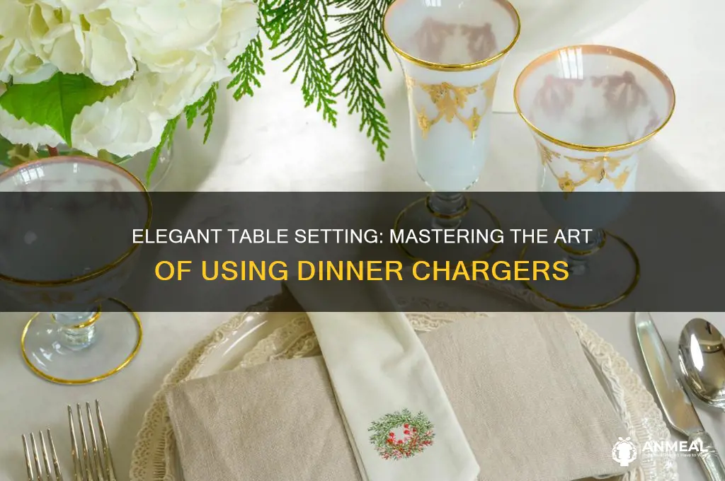 when using dinner chargers for a meal