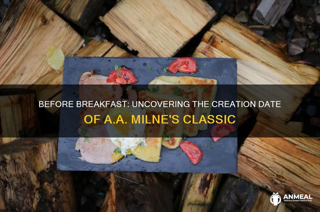 when was before breakfast written