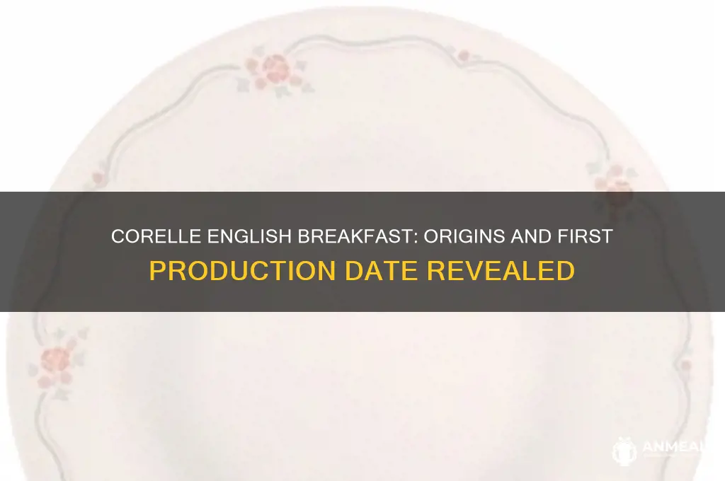 when was corelle english breakfast first made