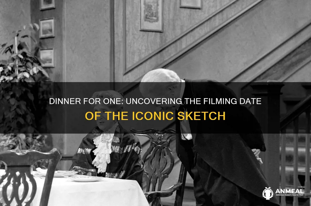 when was dinner for one filmed