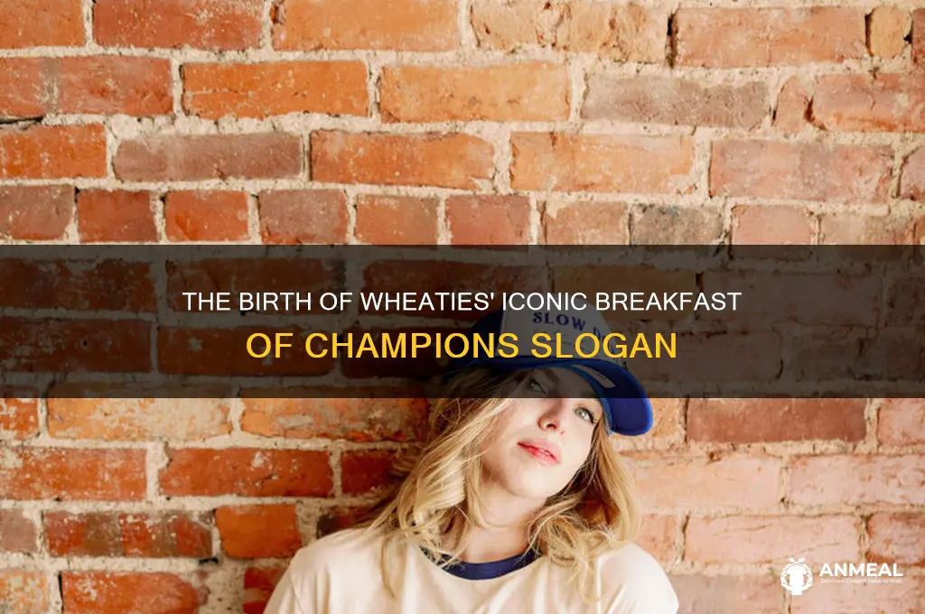 when was wheaties breakfast of champions slogan created