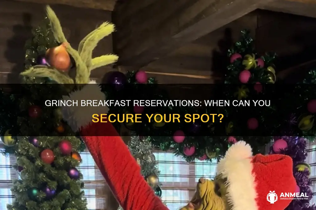 when will reservations open for the grinch breakfast