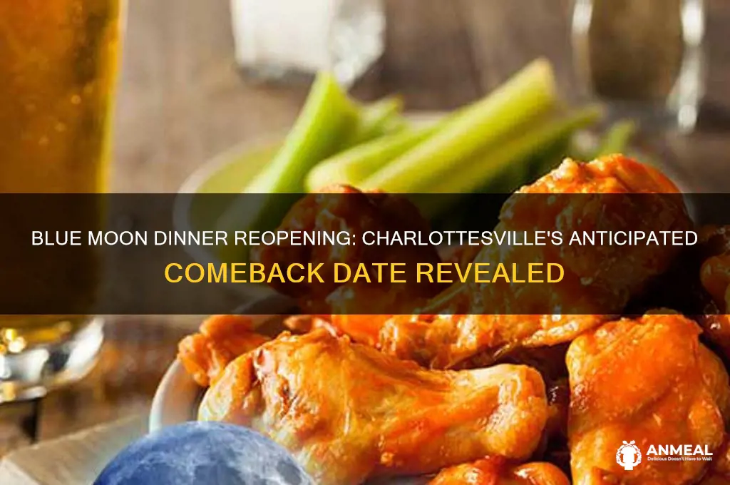 when will the blue moon dinner in charlottesville re-open