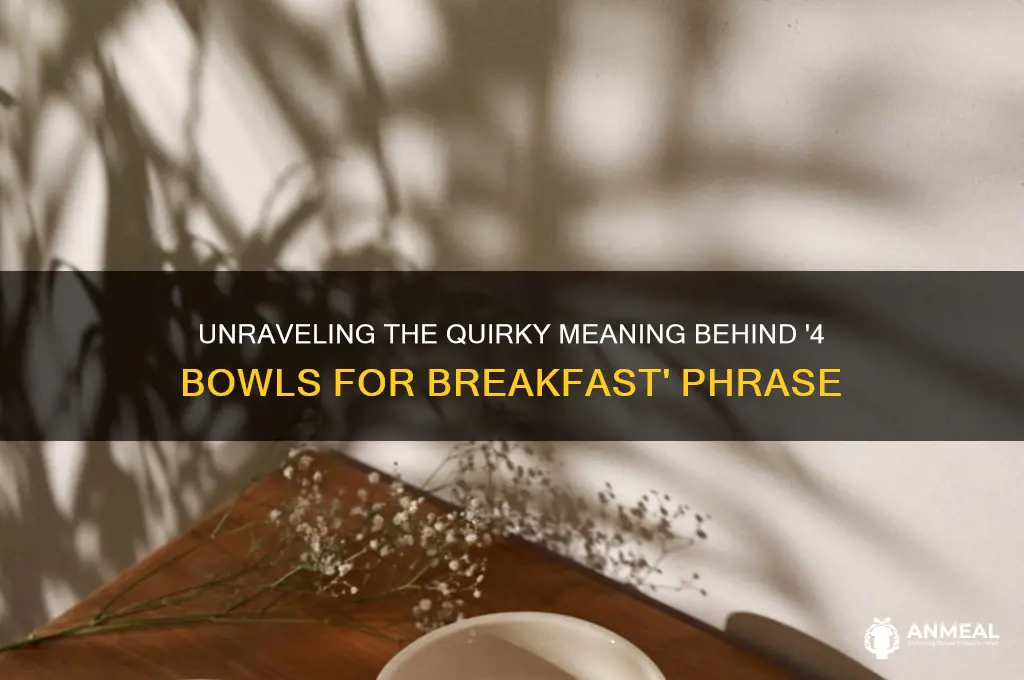 when you had 4 bowls for breakfast meaning