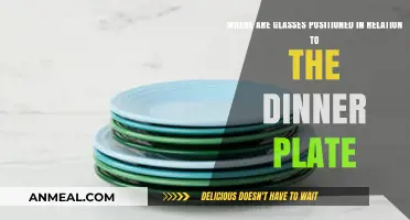 Proper Table Setting: Glassware Placement Relative to Dinner Plate