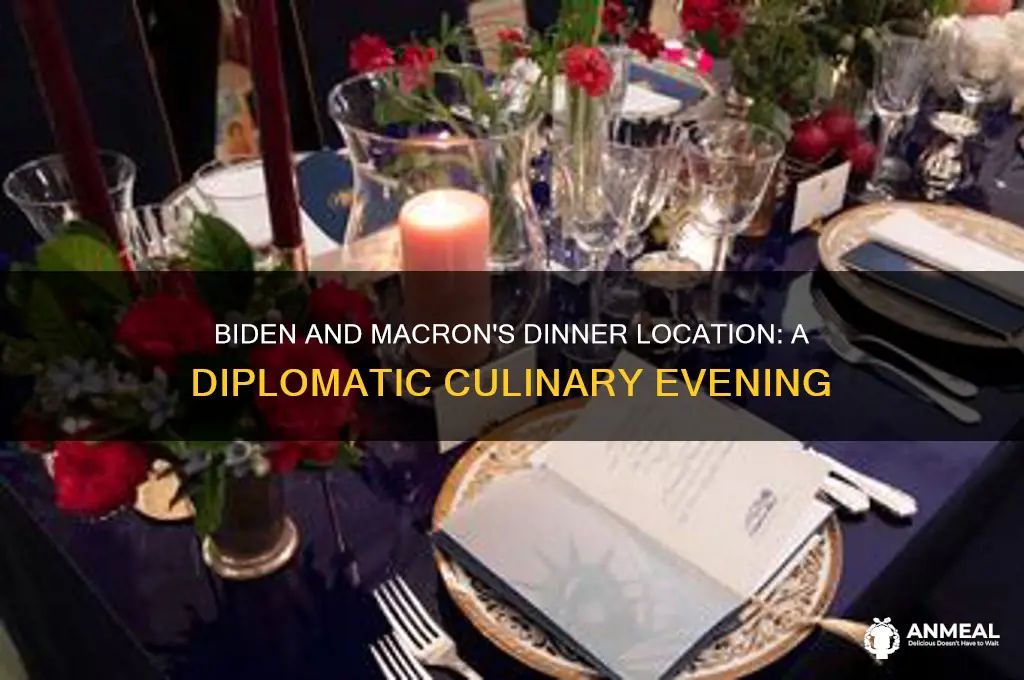 where did biden and macron have dinner