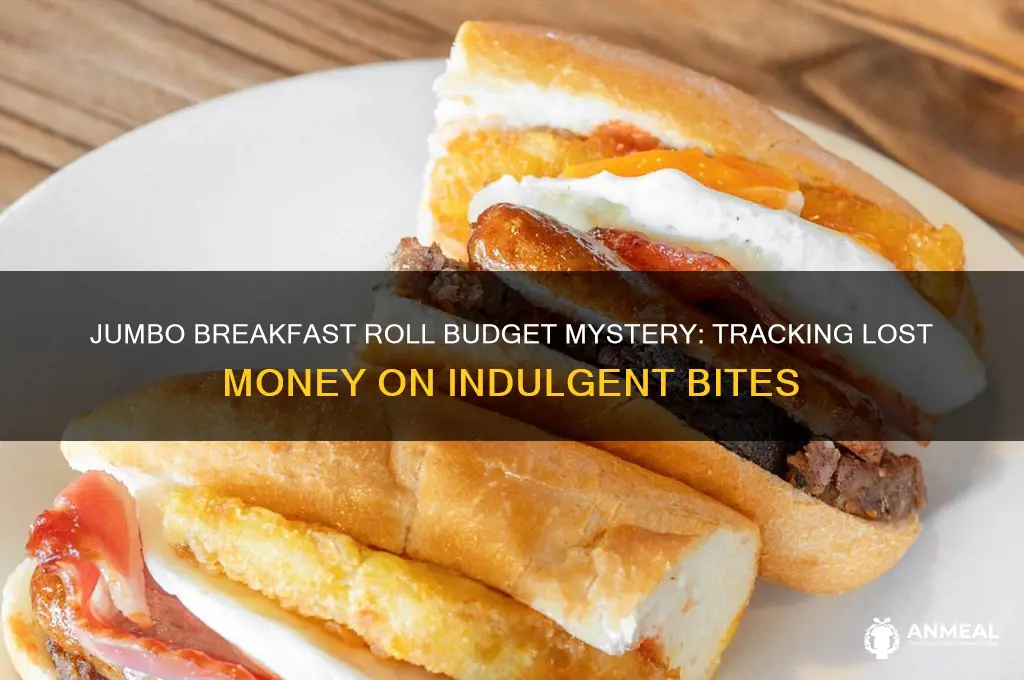 where did my money go jumbo breakfast roll