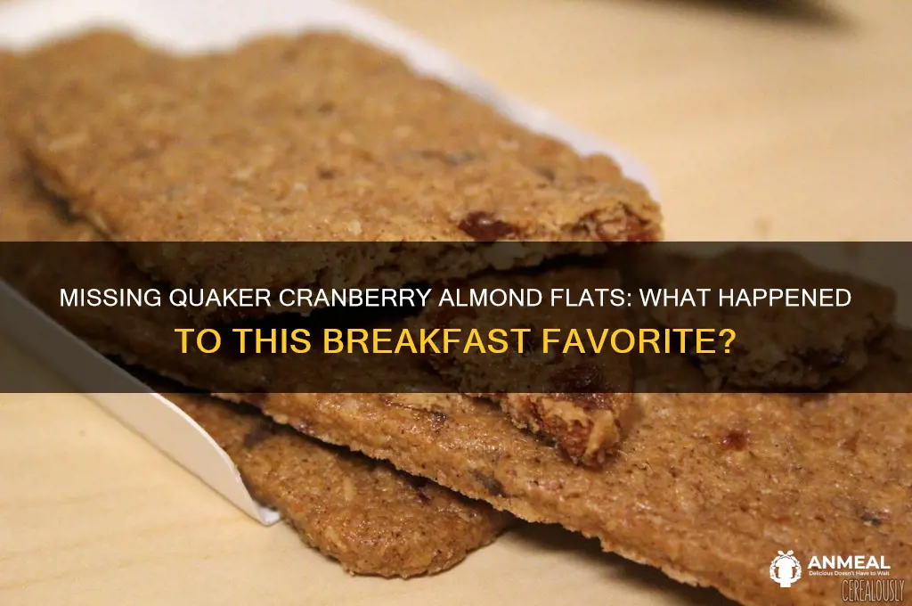 where did quaker breakfast flats cranberry almond go