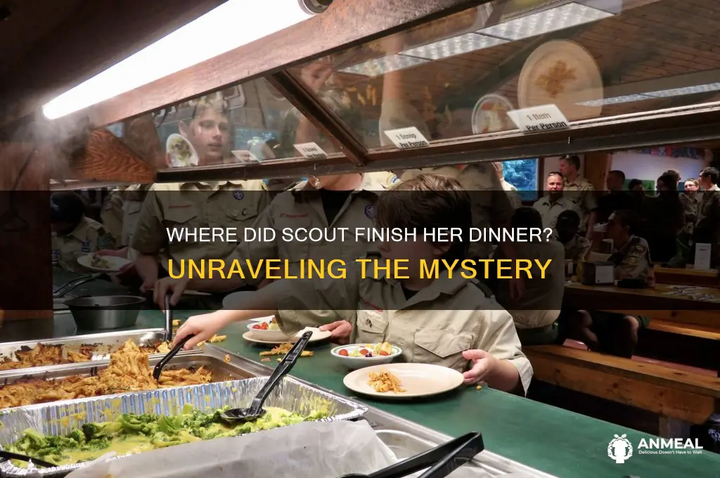 where did scout finish her dinner