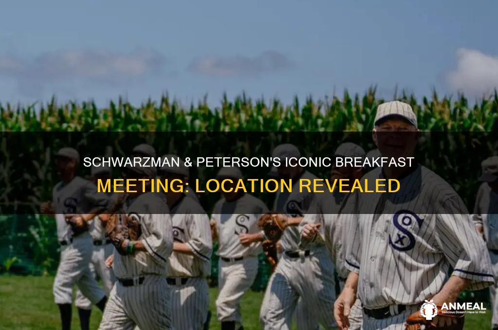 where did steve schwarzman and peter peterson have breakfast