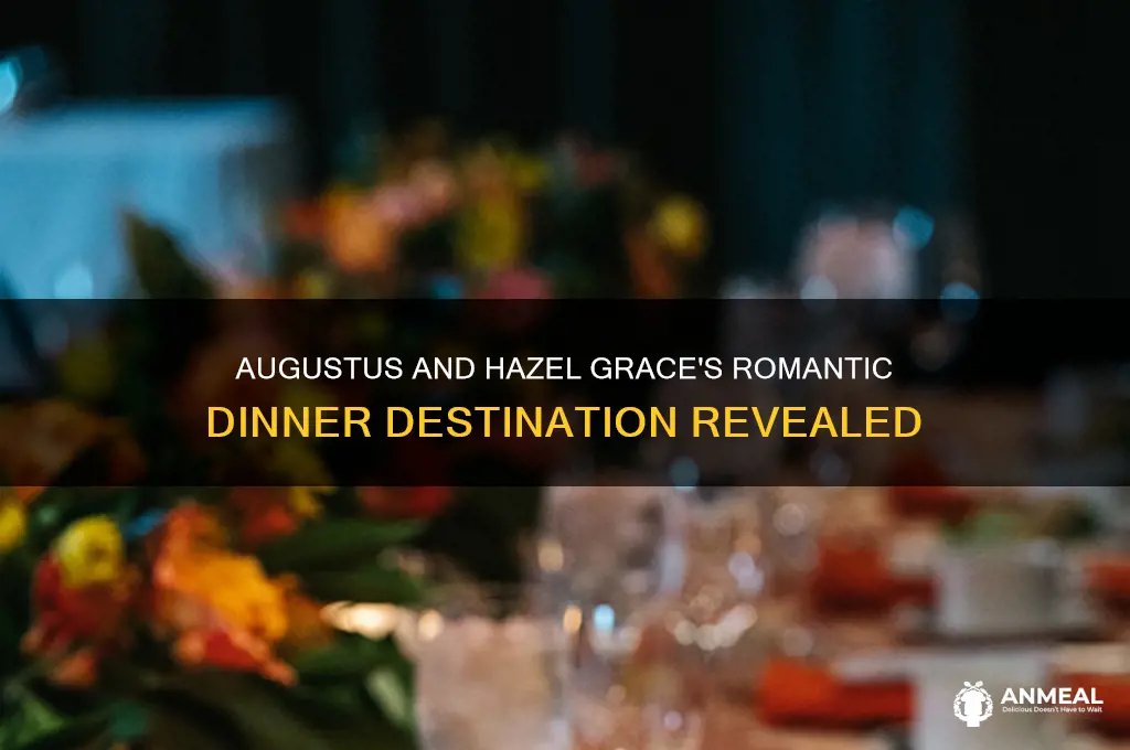 where do augustus and hazel grace go for dinner