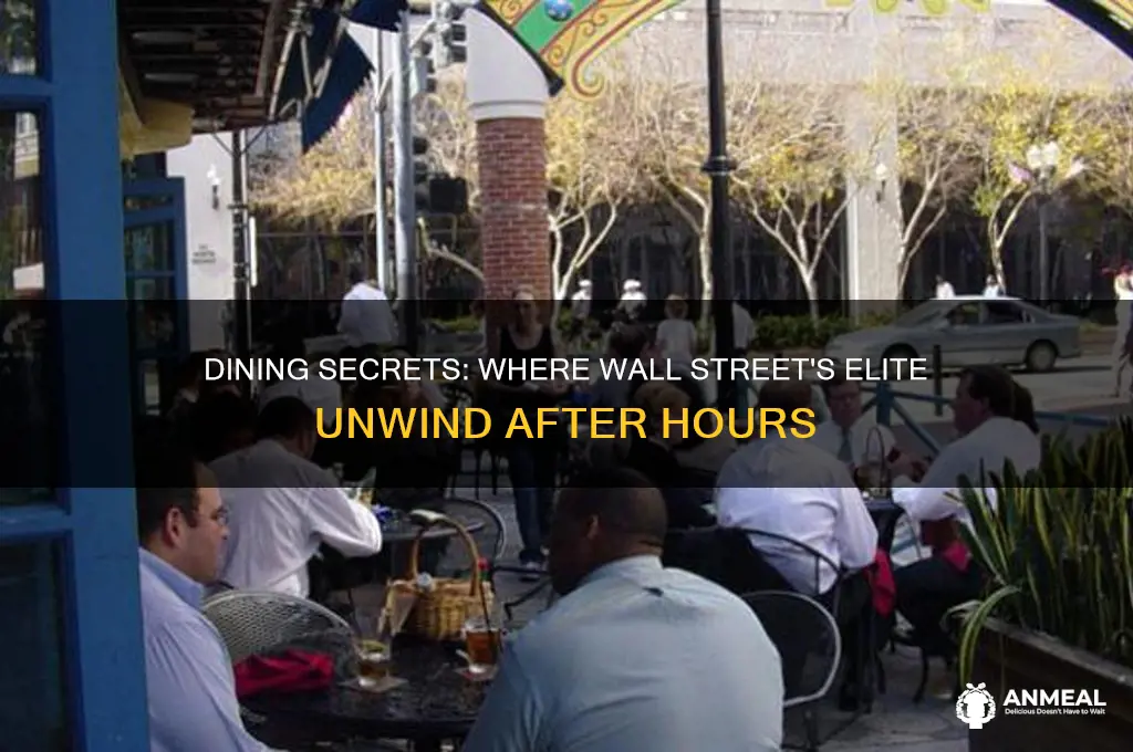 where do wall street elite go for dinner