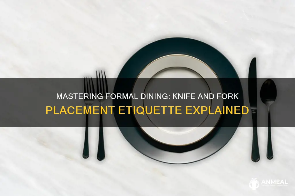 where do yiur knife and fork go at formal dinner