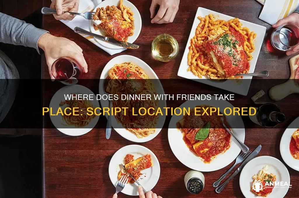 where does dinner with friends take place script
