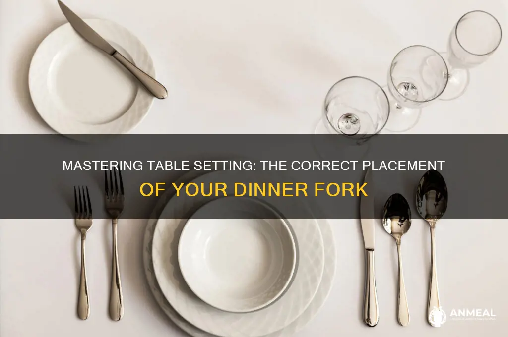 where does the dinner fork go