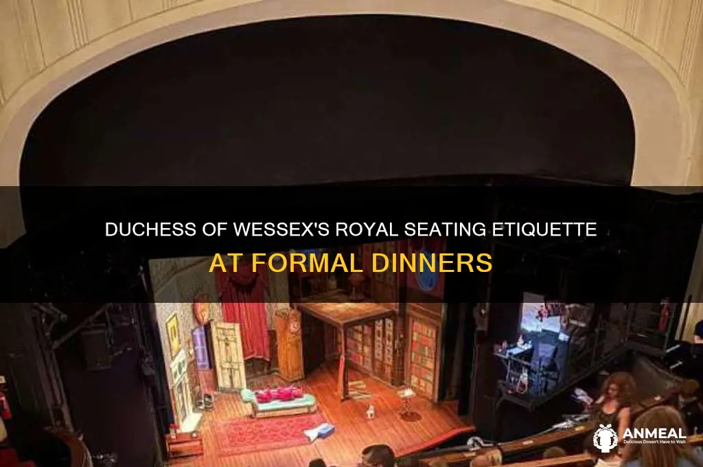 where does the duchess of wessex sit at dinner