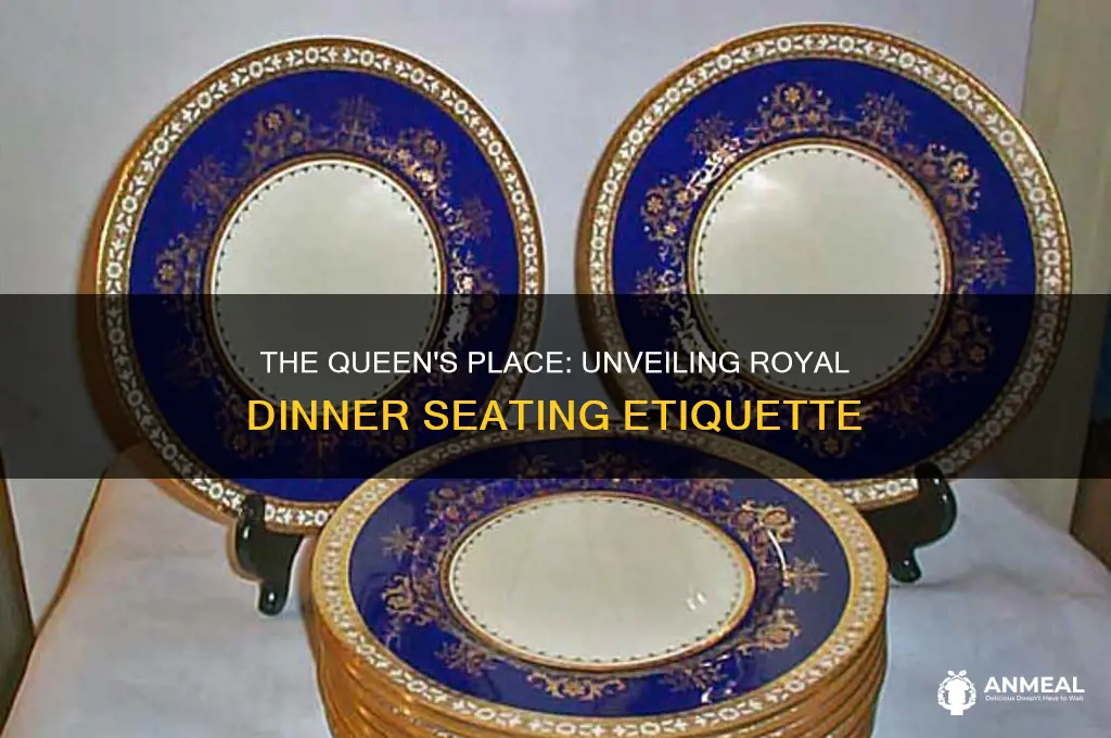 where does the queen sit at dinner