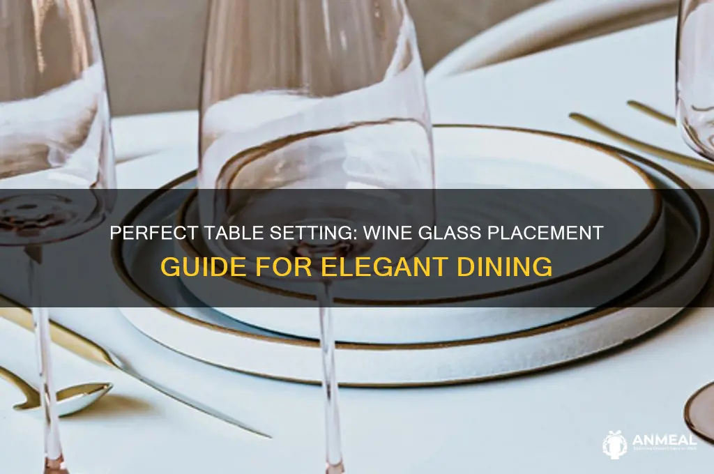 where does the wine glass go on the dinner table