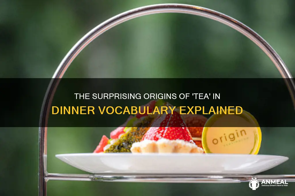 where does the word tea come from for dinner