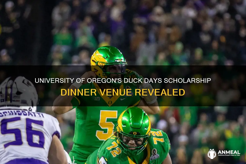 where does university of oregon hold duck days scholarship dinner